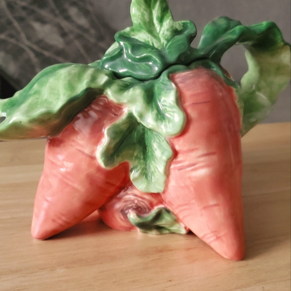 Vintage Carrot Shaped Teapot by Jay Willfred